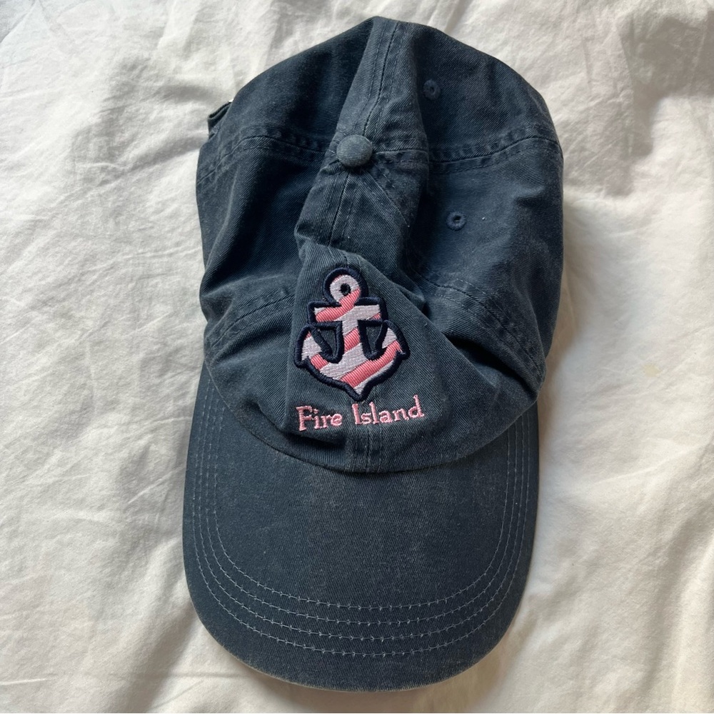 Blue and Pink Fire Island Anchor Hat by Kate Lord